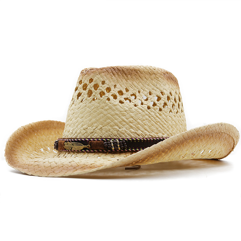 Cowboy Hat Straw - بنما لينة اليدوية كاوبوي القش قبعة