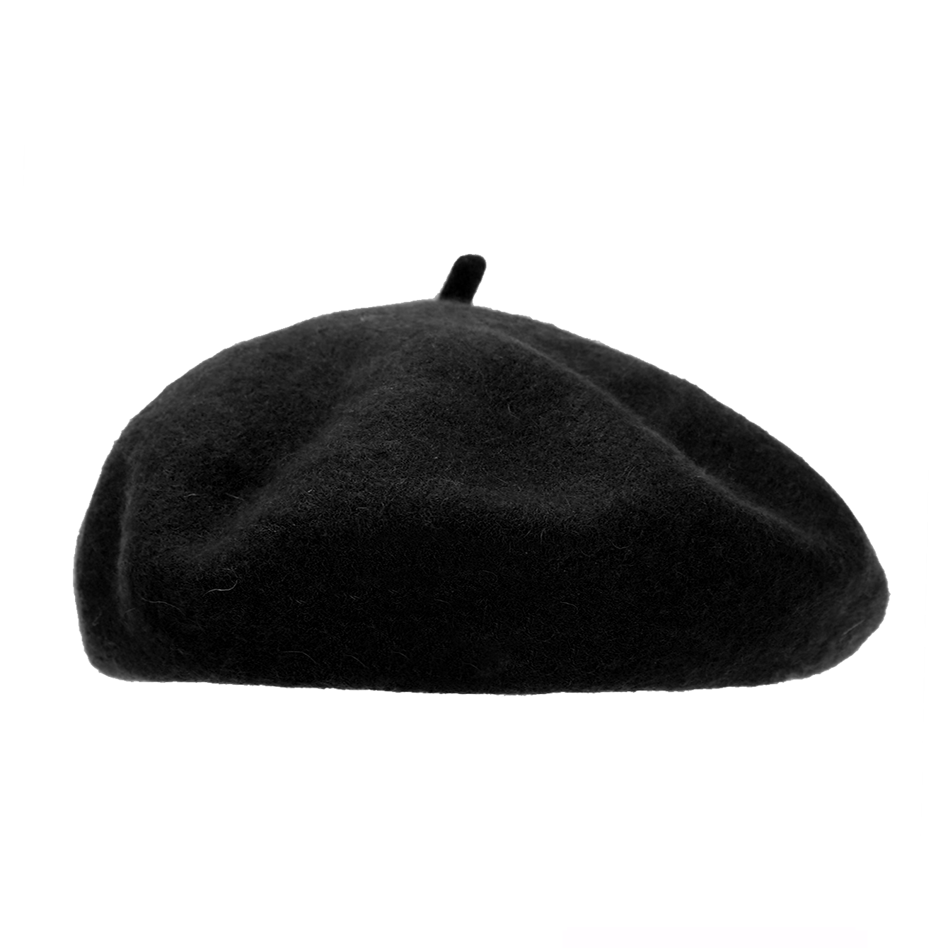 Beret French Wool - قبعة صوف بلون سادة للنساء -