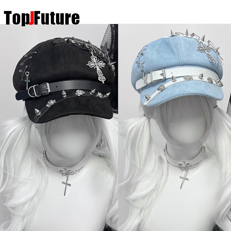 Dad Hat Cotton - قبعة نسائية هاراجوكو ثمانية الأضلاع، قبعة