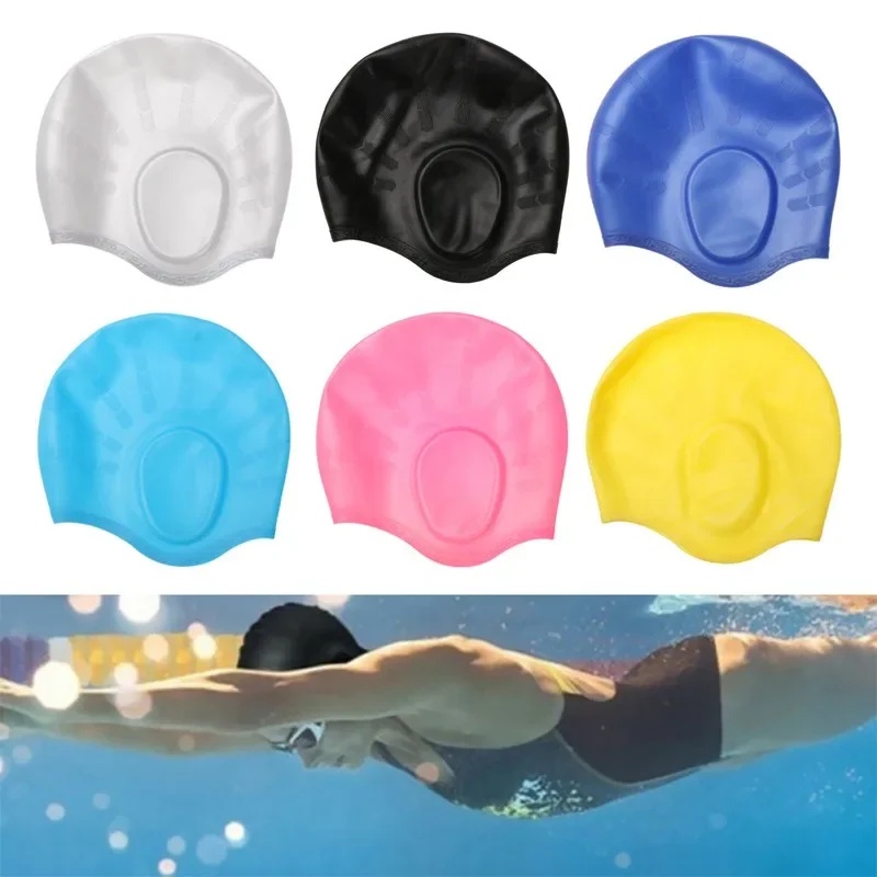 Swim Hat Silicone - قبعة سباحة من السيليكون للرجال والنساء