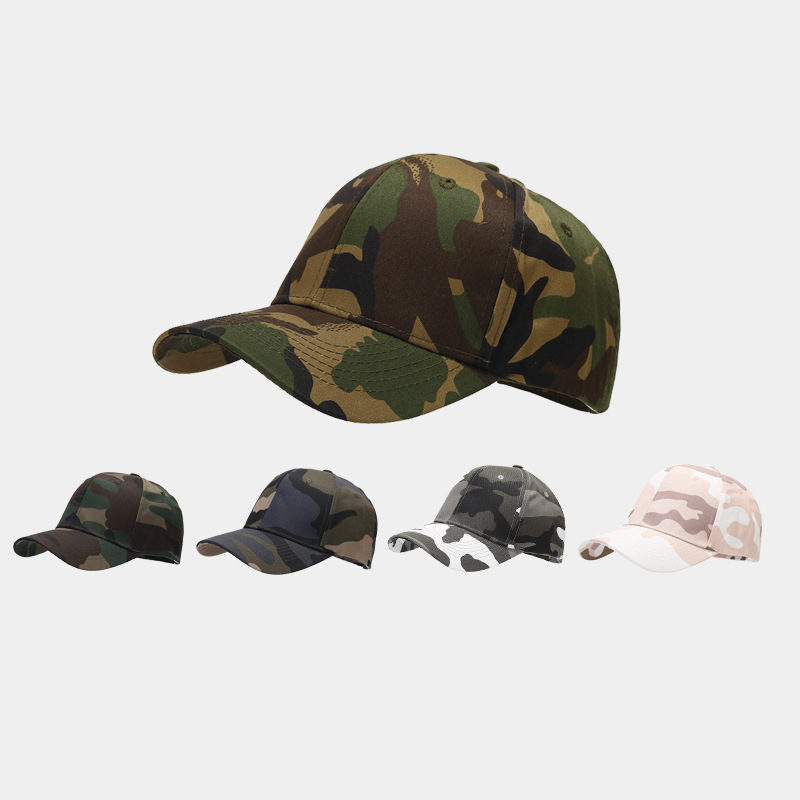 Dad Hat Cotton - قبعة بيسبول بنمط التمويه الغابي قابلة
