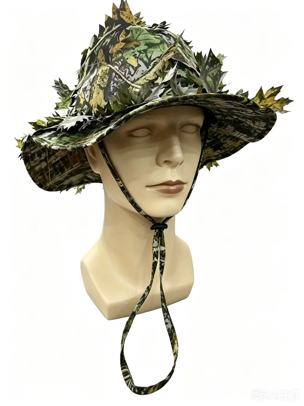 Boonie Hat Tactical - قبعات بوني رجالية مموهة بتصميم أوراق