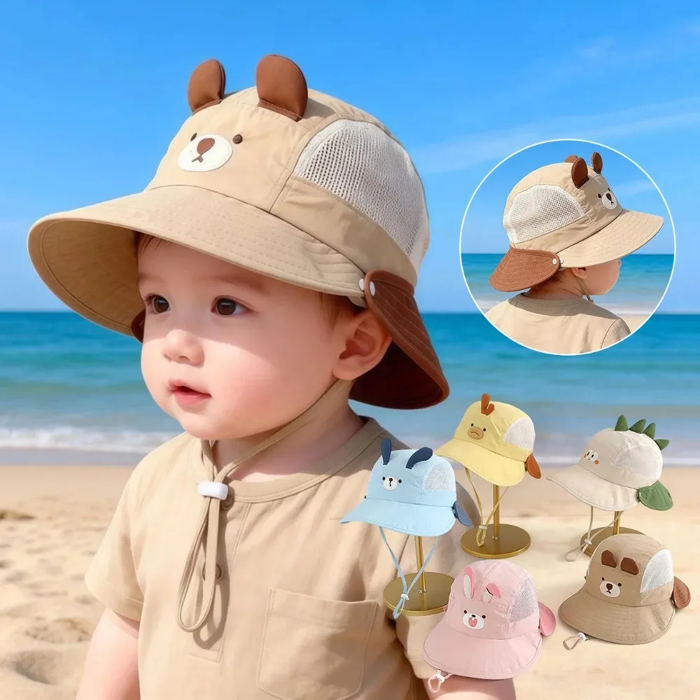 Bucket Hat Cotton - قبعة صياد كرتونية لطيفة للأطفال، قبعات