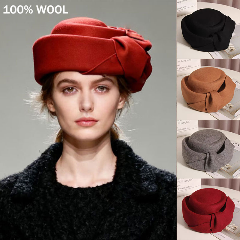 Beret French Wool - جديد كلاسيكي الصوف ورأى قبعة المرأة