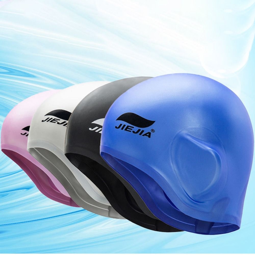 Swim Hat Silicone - حمام السباحة مقاوم للماء سيليكون معدات