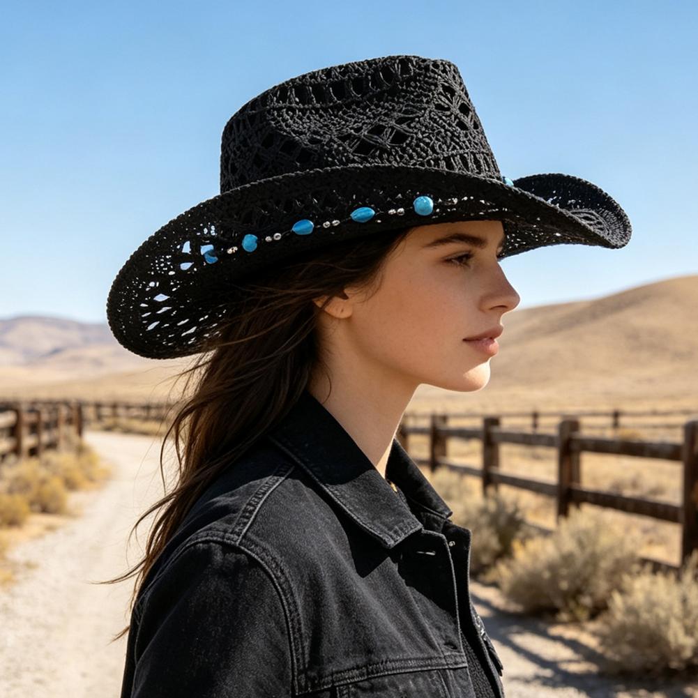 قبعة رعاة البقر واسعة الحواف ع - مراجعة Cowboy Hat Straw وسعره