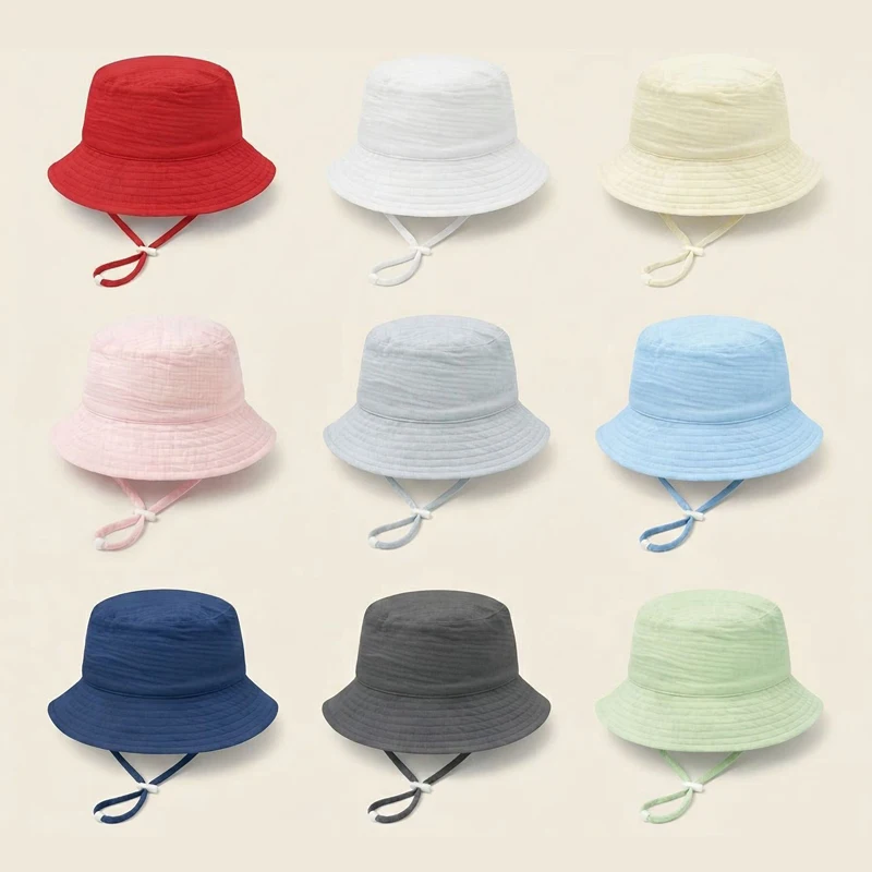 قبعة صيفية للأطفال من الموسلين - مراجعة Bucket Hat Cotton وسعره