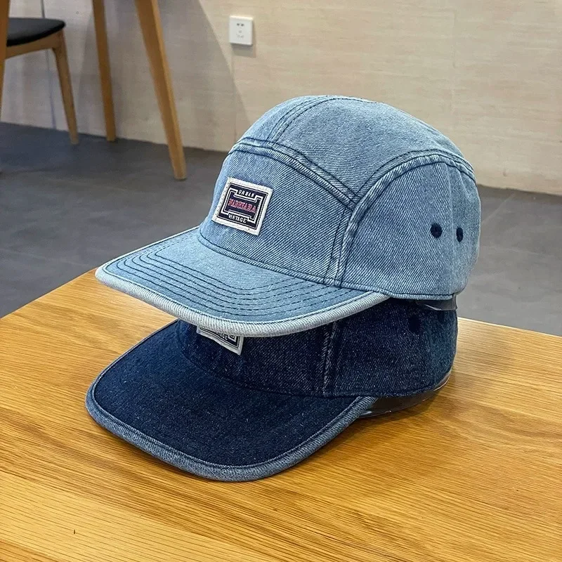 خمر شقة حافة الدنيم قبعات البي - مراجعة Corduroy Cap 5 Panel وسعره
