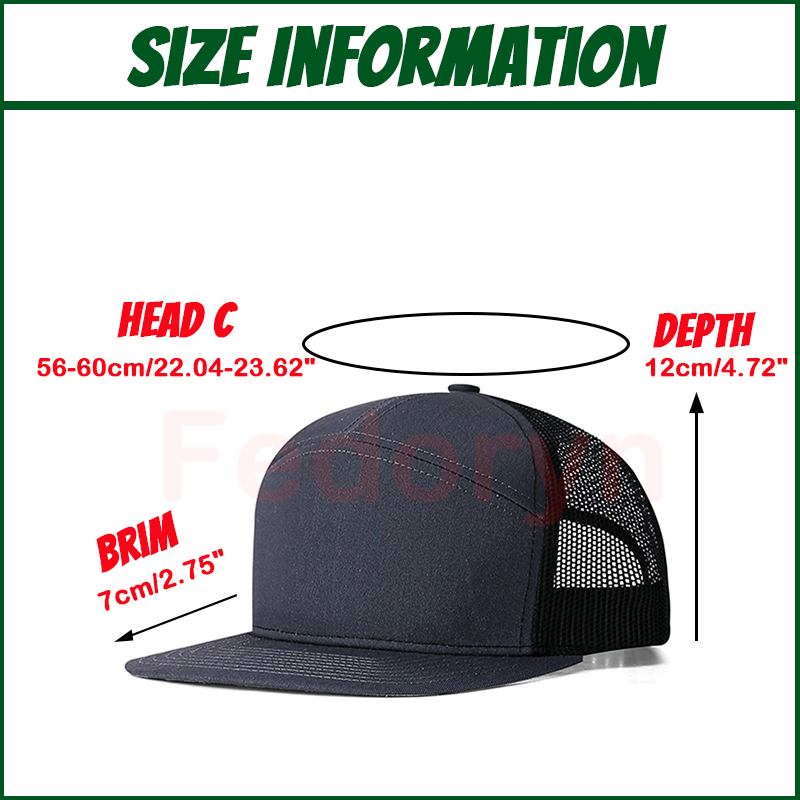 Fedoryn شعار التطريز المخصص ري - مراجعة Trucker Cap Mesh وسعره