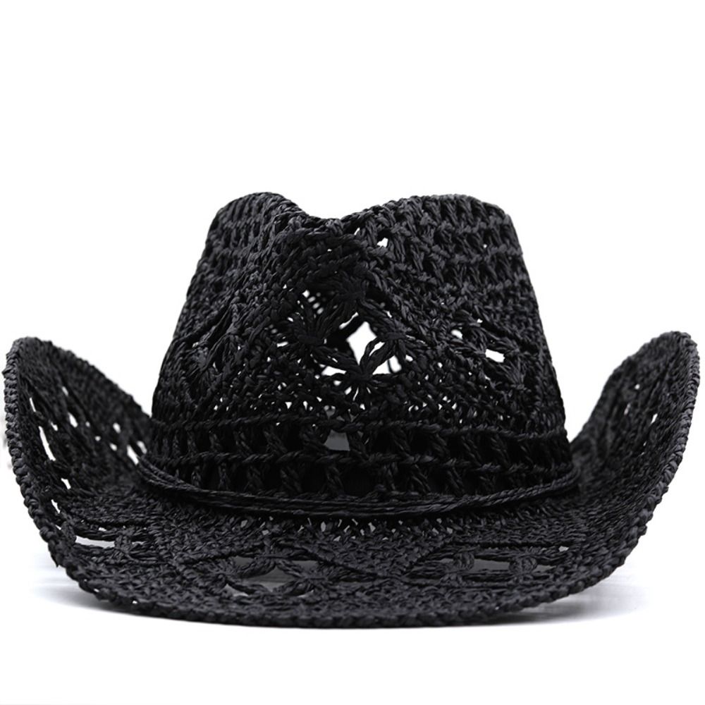 قبعة قش عريضة الحواف بتصميم عت - مراجعة Cowboy Hat Straw وسعره