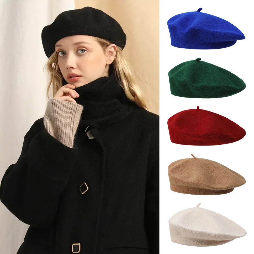 أزياء الشتاء الدافئ الصوف القب - مراجعة Beret French Wool وسعره