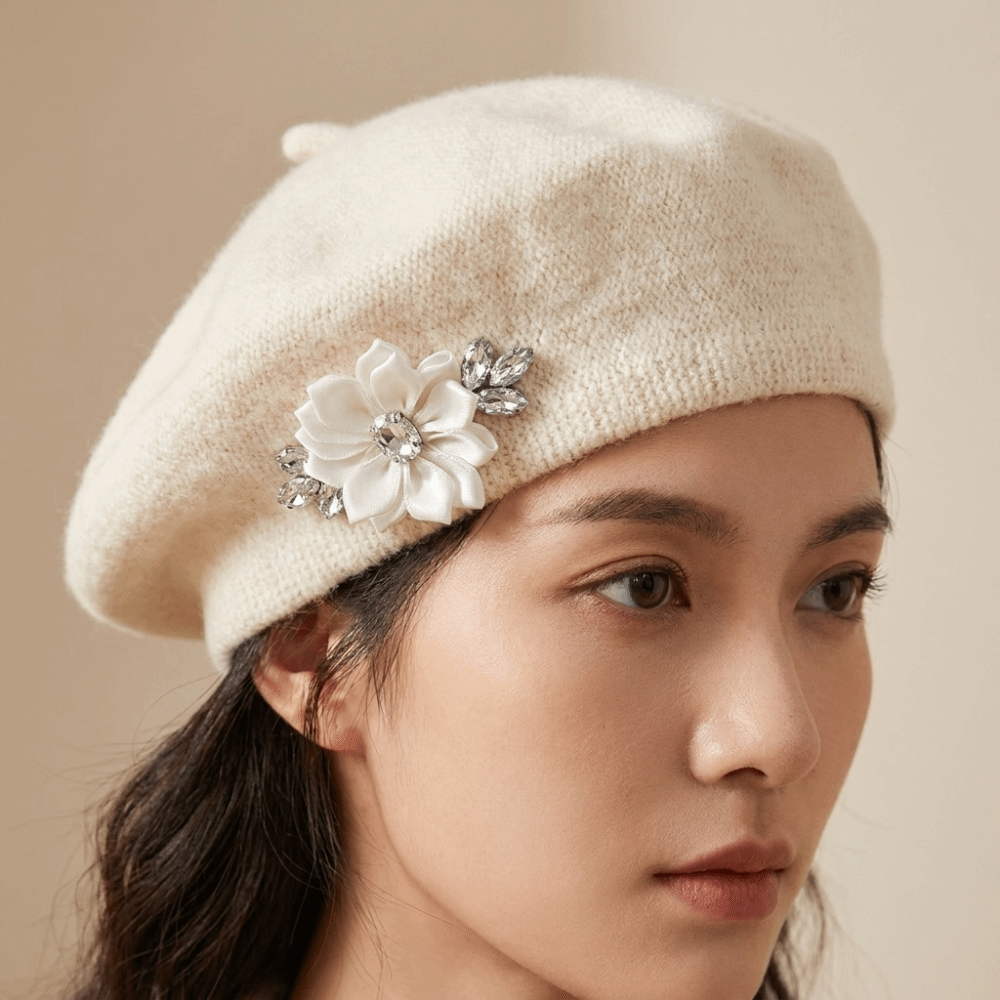 قبعة بيريه صوفية بلون واحد مزي - مراجعة Beret French Wool وسعره
