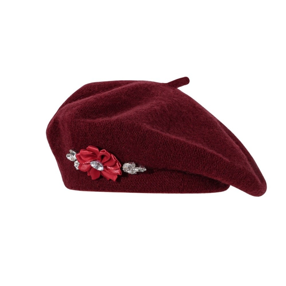 قبعة بيريه صوفية بلون واحد مزي - مراجعة Beret French Wool وسعره