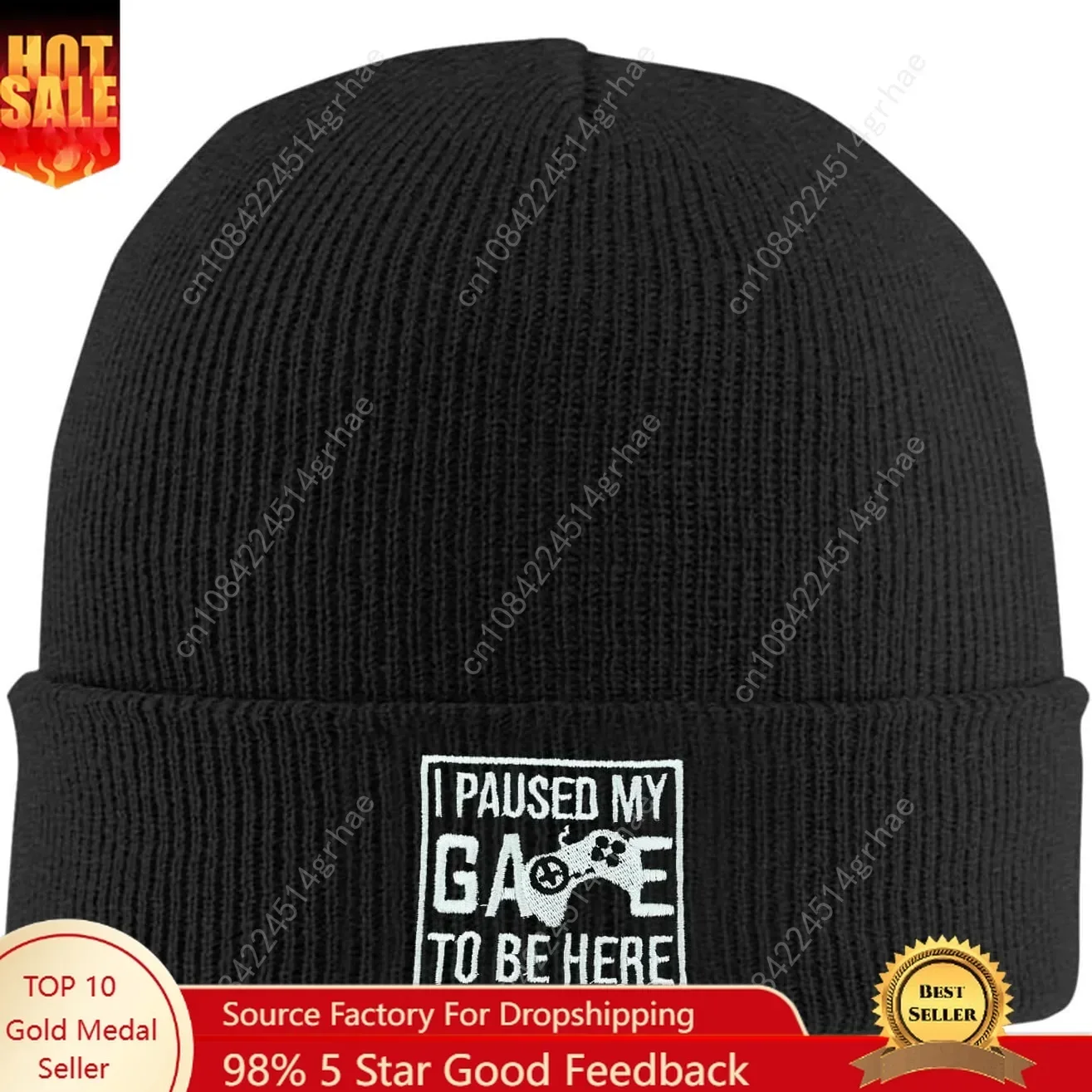 قبعة بيني مطرزة على شكل سمكة،  - مراجعة Beanie Cuffed Knit وسعره